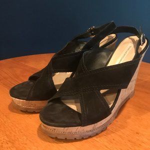 DIANE vonFURSTENBERG Suede Cork Wedge Sandal